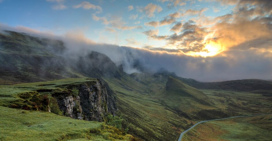 foggy mountain summit