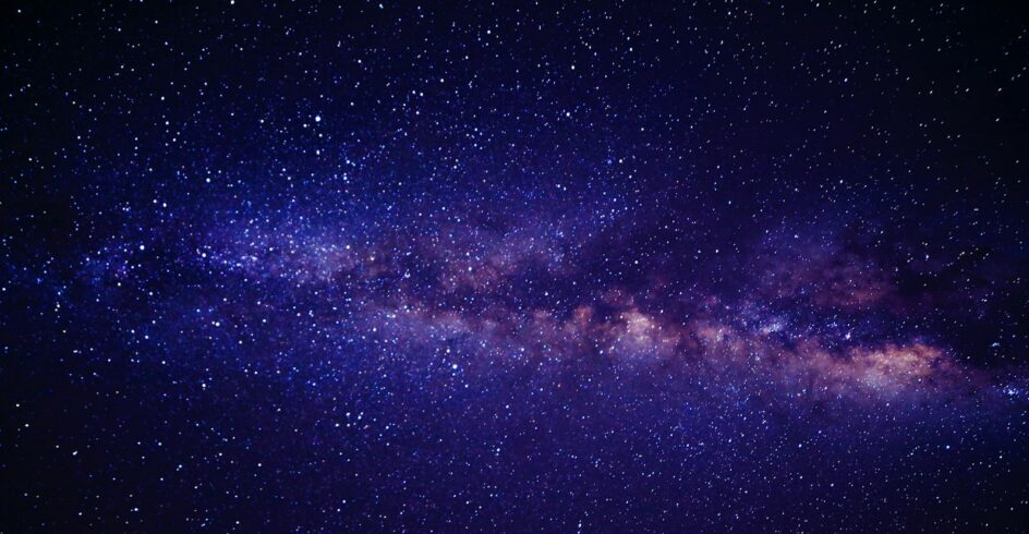 Breathtaking view of the Milky Way galaxy with vibrant starry sky in La Orotava, Spain.