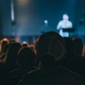 people watching concert during night time
